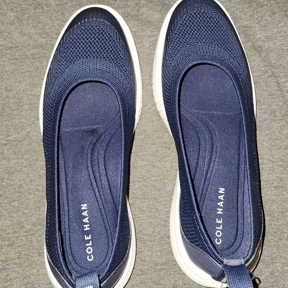 Cole Haan Women's Navy Blue Slip-On Sneakers